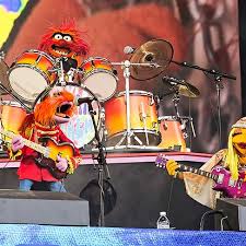 An image of the gang rocking out